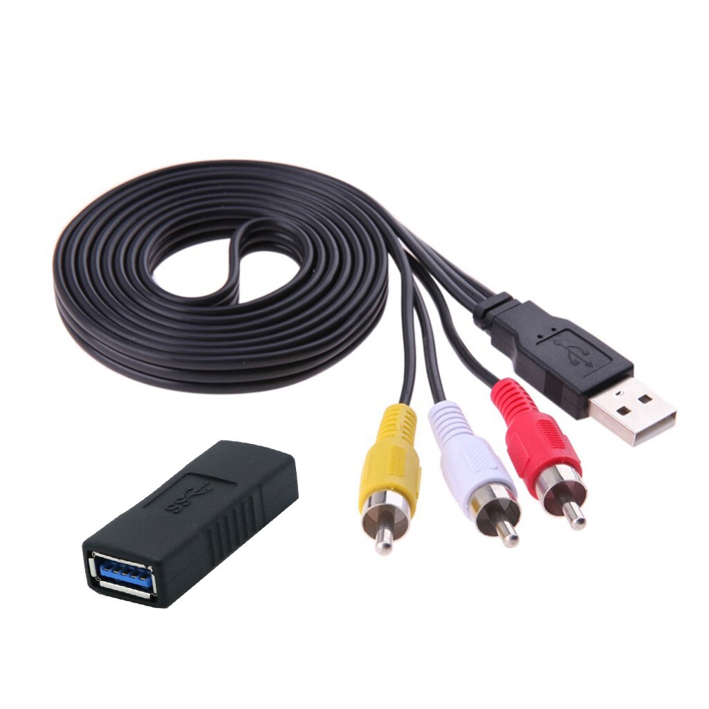RCA Zu USB Audio/Video A/V Camcorder Kabel Für TV/PC + USB 3.0 F/F Adapter