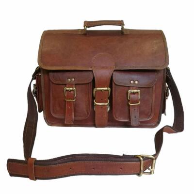 Vintage Leder Herren Handmade Carry Tasche Notebook Umhängetasche Kuriertasche