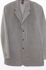 Men's CLAIBORNE Khaki Green Gray Lined Blazer Sz 42L CB1-25