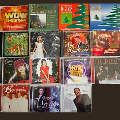 19 Christmas CD Lot #AAU: 40 Stars Wow Now Nat King Cole Celtic Al Green Il Divo