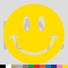 Smiley Face Vinyl Die Cut Decal Sticker - Vintage Retro Happy Smile