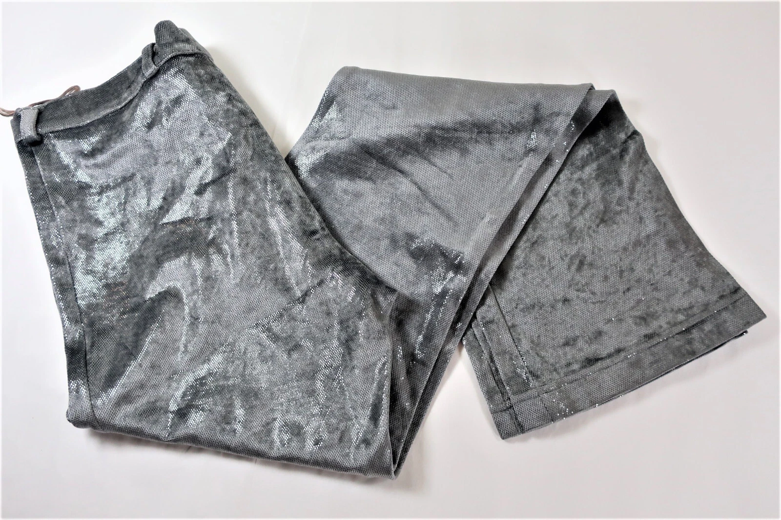 Pantaloni Moschino Velluto Shinny Disco Hip Hop Abito Pantaloni Gambe Larghe S M 42 6 7 8