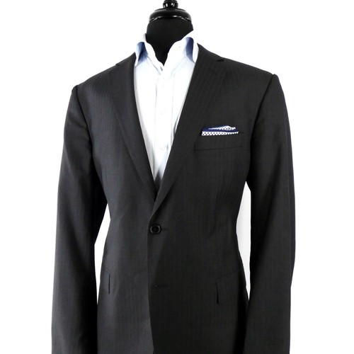 VERSACE Tonal Wool Silk Iridescent Suit Two-Piece 2 Button 46L US 56L IT - Picture 2 of 21