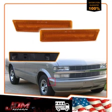 For 1995-2005 Chevy Astro / GMC Safari Van Amber Front Bumper Side Marker Lights
