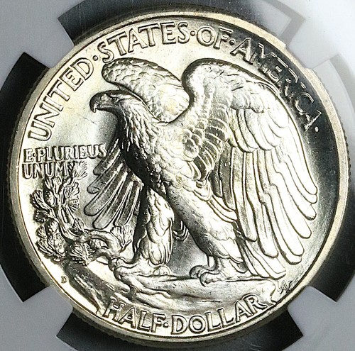 1944-D NGC MS 66 Walking Liberty Half Dollar Walker Gem USA Coin (25050703C) - Picture 3 of 6