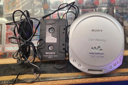 Sony Walkman Car Ready D-E226CK ESP Max w/ Car Adapter & Cassette Silver - Works