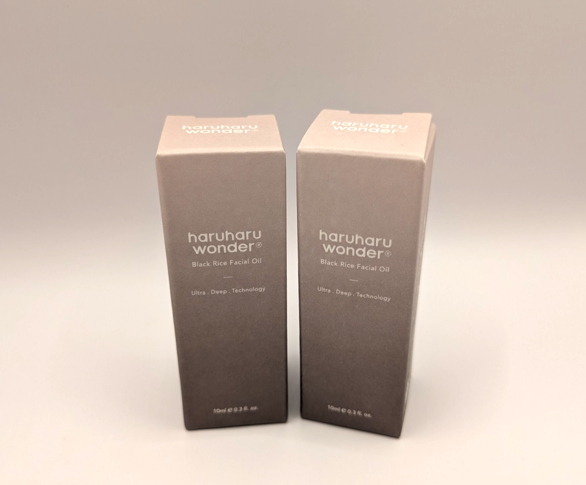 x2 [HARUHARU WONDER] BLACK RICE FACIAL OIL 10ML - Twin Pack