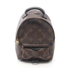 LOUIS VUITTON Palm Springs Mini Monogram Backpack PVC Leather Brown #RC2163