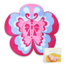 Premium Baby Bath Pad with Butterfly Flower - Ultra Soft  Quick Dry Bathtub Mat