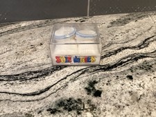 Vintage Baby Booties Socks NOS Made In USA SOLE MATES White Blue 1980 s NOS