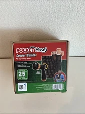Pocket Hose As-Seen-On-TV Copper Bullet 25 Ft With Thumb Spray Nozzle