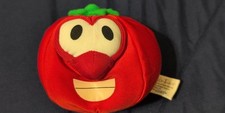 VeggieTales Bob the Tomato Plush Big Idea Nylon Plush Squishy BlueBox 2006 3"