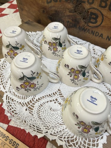 Copeland Spode Gainsborough Tea Coffee Cup Floral Pattern China Set Of 6 - Picture 5 of 8