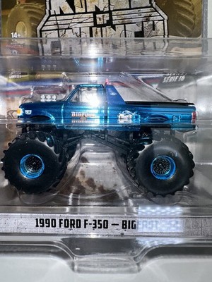 Greenlight Kings Of Crunch 1990 Ford F-350  Bigfoot #4 4x4 Chase Blue 