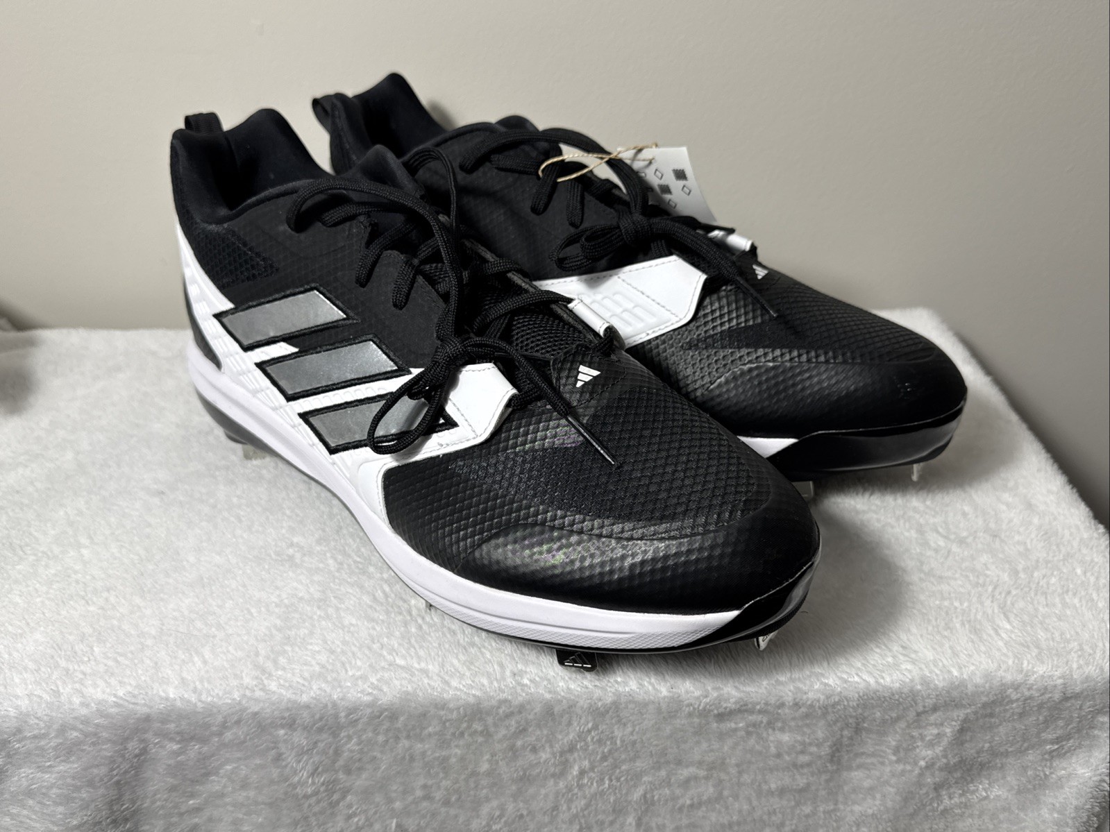 Size 17 Mens - Adidas Icon 8 TPU Black White Baseball Cleats NEW w Tags thumbnail 6