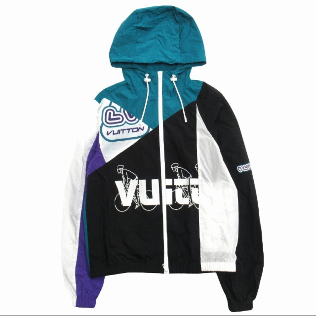 LOUIS VUITTON（LV） Louis Vuitton 22aw Patchwork Logo Nylon Giacca Blouson Felpa con Cappuccio RM222 U