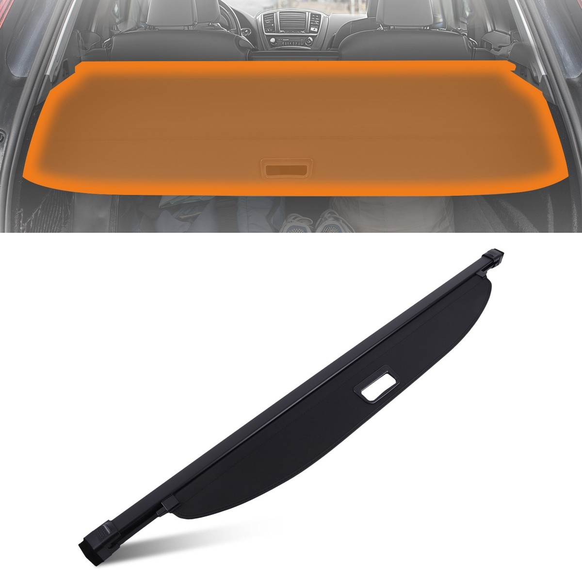 Trunk Cargo Cover Black for Mazda CX90 2024+ Retractable Privacy