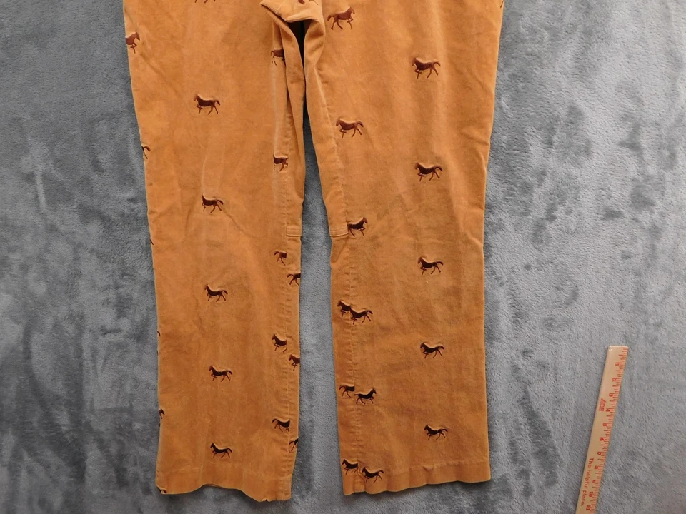 Lilly Pulitzer Pants Womens 10 Corduroy Embroidered Horses Equestrian Stretch - Image 3 of 4