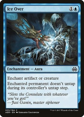 Ice Over 35 AER MTG Aether Revolt Aura Enchantment Common Blue Chaturvedi NM