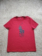 Polo Ralph Lauren Shirt Mens XL Red Custom Slim Fit Big Pony Short Sleeve