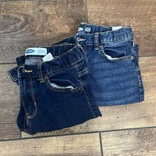 2 Old Navy Boys Jeans Husky 10 Straight-Leg Built-In tough Adjustable Waist
