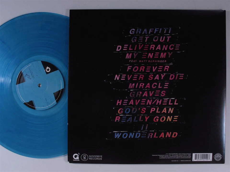 CHVRCHES Love Is Dead GLASSNOTE LP NM 180g light blue vinyl gatefold w/ insert y - Image 2 of 3