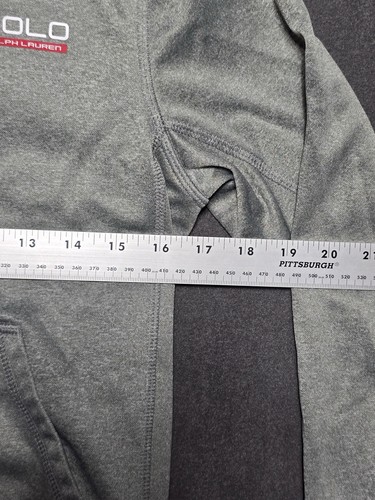 Polo Ralph Lauren Performance boys Full Zip Hoodie Jumper Gray Size large 14-16 - Picture 6 of 7