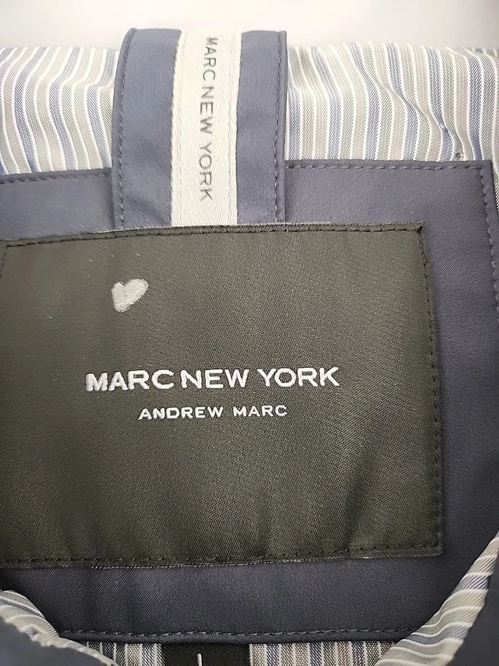 Marc New York Andrew Marc Men's Large Bomber Jacket Full Zip Blue Rain/Wind Dad - Image 4 of 4