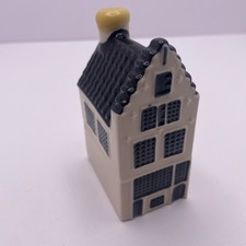 KLM BOLS DELFT BLUE MINIATURE HOUSE NUMBER 50. - AMSTERDAM - EXCELLENT EMPTY