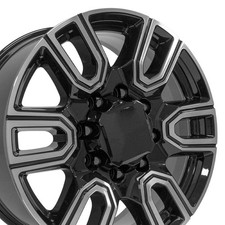 CV96B 20 Inch Rim for GMC Sierra 2500/3500 AT4 8x180 20x8.5 Gloss Black
