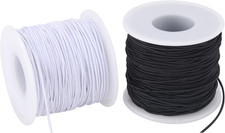 Stretchy String for Bracelets, 2 Rolls 0.8mm,1 mm,1.5mm,330 Feet Sturdy Elastic