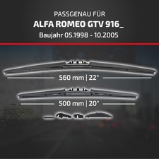 HEYNER® Scheibenwischer-Set für ALFA ROMEO GTV 916_ von 05.1998 - 10.2005