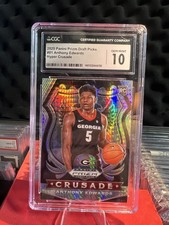 Panini Prizm Draft Picks Hyper Crusade RC Anthony Edwards #81 Georgia CGC 10
