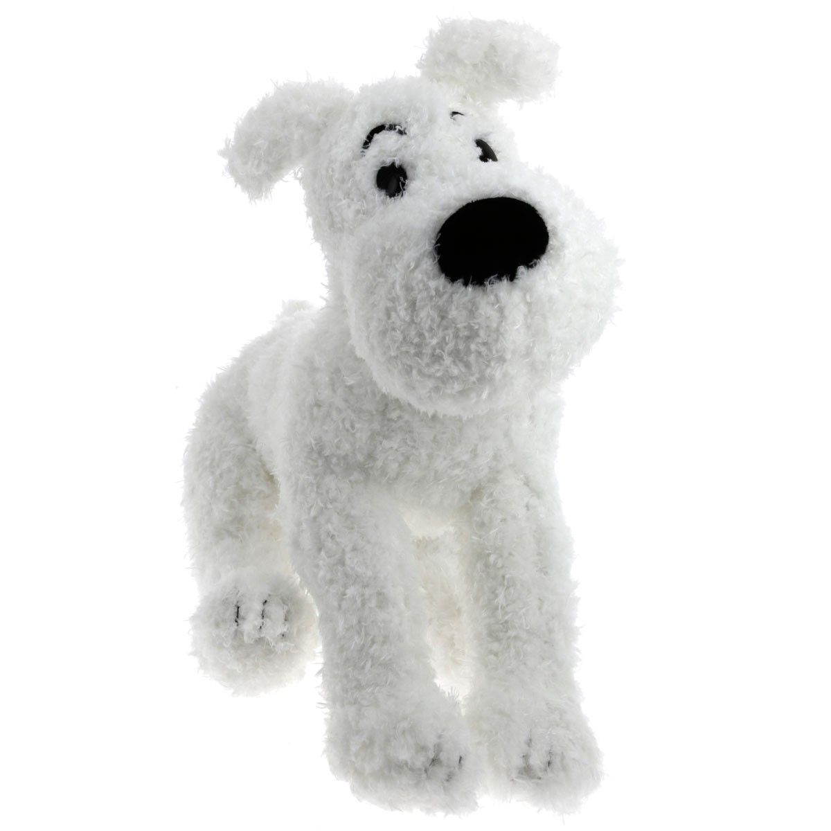 Peluche Milou Tintin 37cm doudou souple en coton blanc pour enfant
