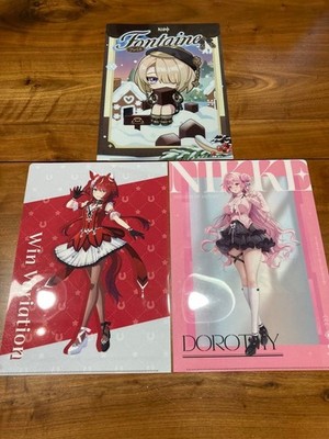 NIKKE x Uma Musume x Genshin Clear File Set  3pc, Used, No Major