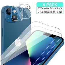 Tempered Glass Screen Protector + Camera Lens Guard Set – 9H Clear HD Protection