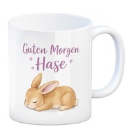 Schlafender Hase Guten Morgen Kaffeebecher