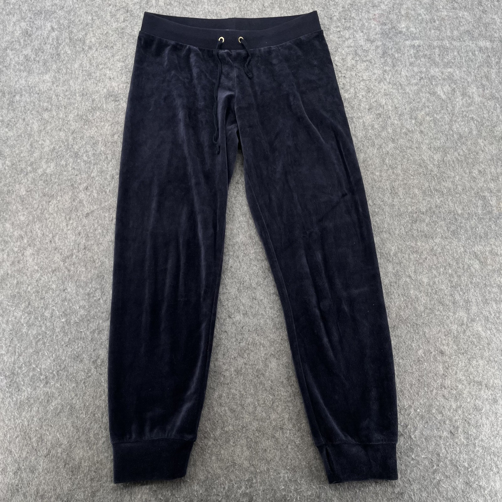 Juicy Couture Womens Velour Cropped Joggers Size XS Navy Blue Drawstring Y2K