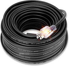 60FT Roof  Gutter Heat Cable, 8W/FT Heat Tape for Roof and Gutters with 20PCS C