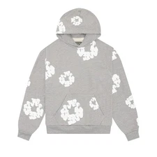 Denim Tears the Cotton Wreath Sweatshirt Hoodie Gray - (Free Shipping)