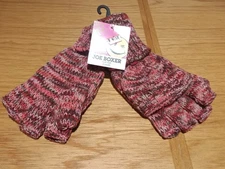 JOE BOXER Women's Fingerless Texting Winter Gloves w Flap, Lava , OSFM