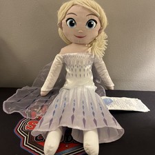 Disney Frozen 2 Elsa The Snow Queen Plush Doll 21 Yarn Hair Ice Queen