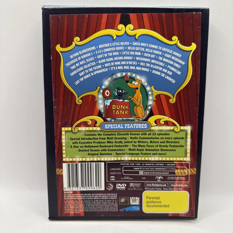The Simpsons The Eleventh Season Complete Region 4 PAL - image 2 of 4