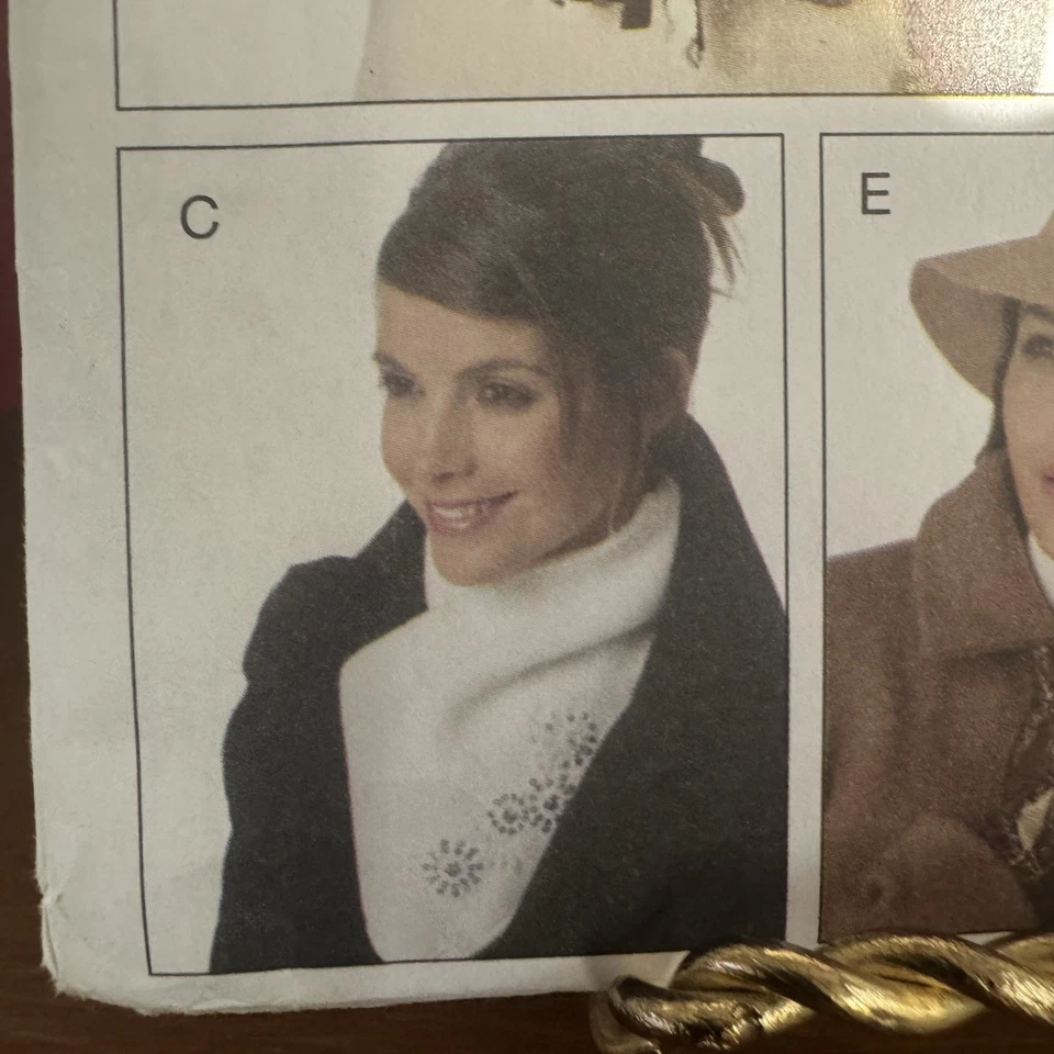 McCalls Sewing Patterns 6254: Headbands, Hat, Scarves, Gloves, etc. - New, Uncut - Image 4 of 4