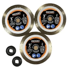 Tile Cut-off Wheel Set (3-piece) | Orange High Ridgid Circular Subcompact