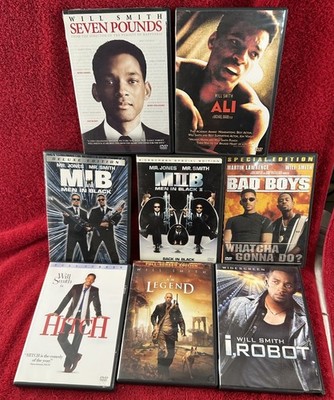 Will Smith 8 DVD Lot I robot Legend Hitch Ali Bad Boys Men in Black Seven Pounds