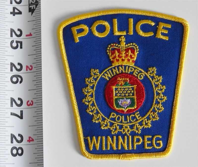 CANADA  Winnipeg, Manitoba Police patch, old style gold
