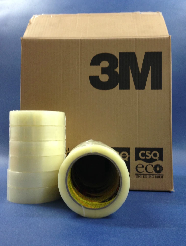 18 ROLLS 1" x 66M (25MM x 66M) 3M SCOTCH CLEAR POLYPROPYLENE TAPE / SELLOTAPE