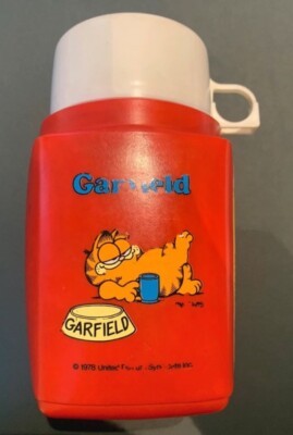 RARE RETRO 1970/80s THERMOS ROUGHNECK 'GARFIELD' FLASK UK
