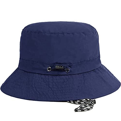Navy Blue Waterproof Bucket Hat for Women and Men - UV